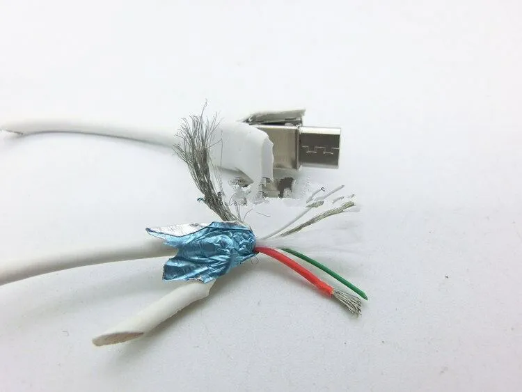 1.0m 3ft white micro USB Cable 22awg cord fast charge for Android phone & Tablet