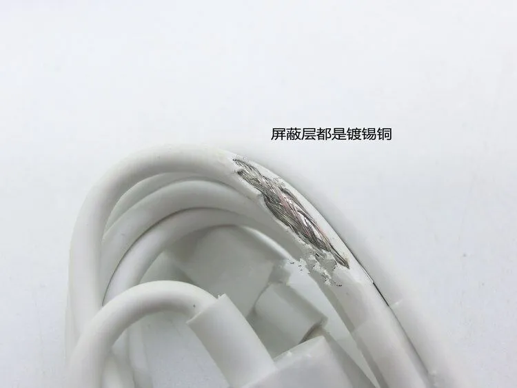 1.0m 3ft white micro USB Cable 22awg cord fast charge for Android phone & Tablet