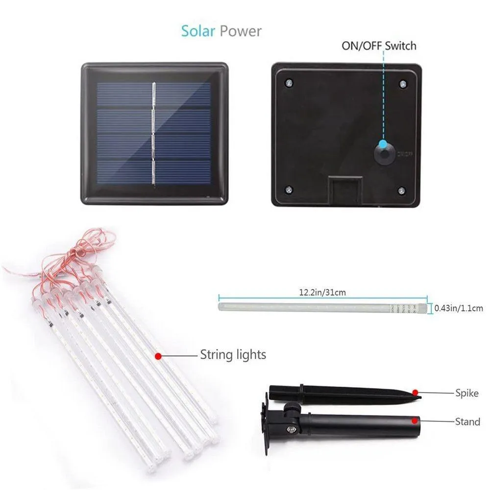 144 LEDs Solar Meteor Shower Rain Lights