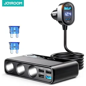 154W 9 in 1 Car Charger Adapter PD 3 Socket Cigarette Lighter