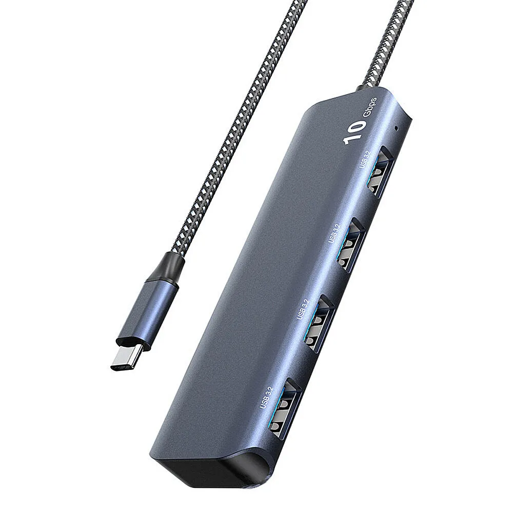 4-in-1 USB Hub Type-C Docking Station with 4 USB3.2 100Gbps Splitter Adaptor for PC Computer Laptop