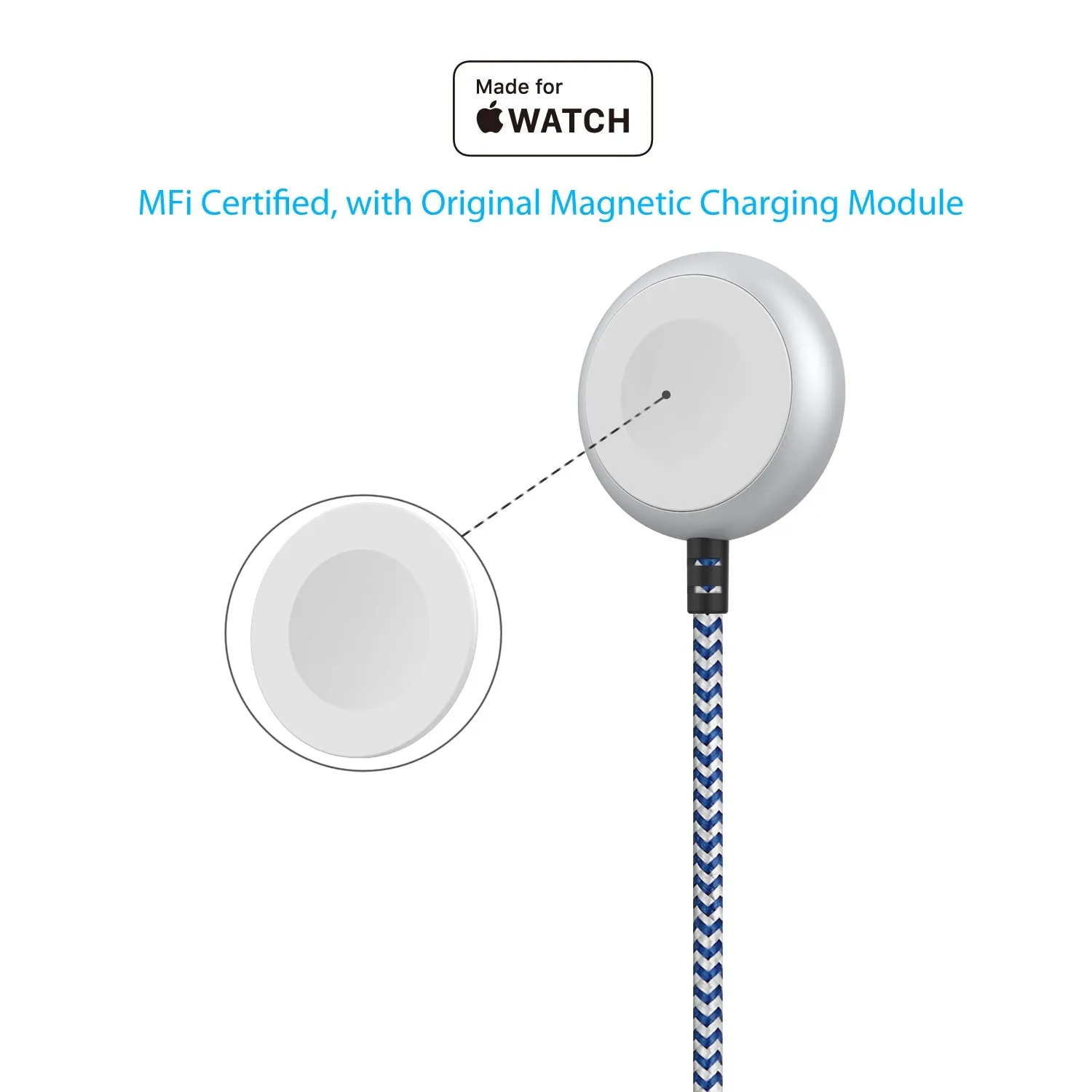 5 Ft. Apple Certified Braided Charger for Apple Watch  - FINAL SALE