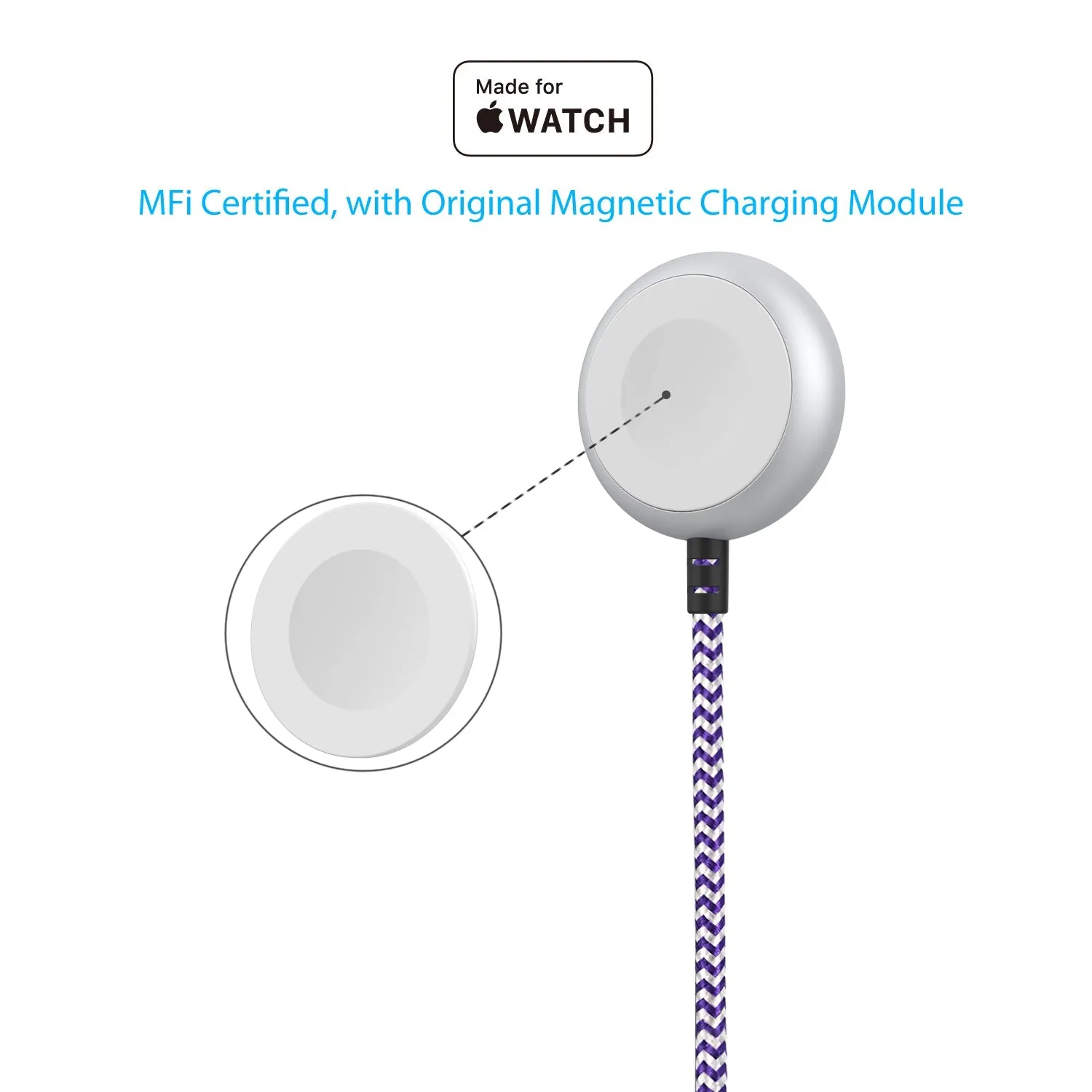 5 Ft. Apple Certified Braided Charger for Apple Watch  - FINAL SALE