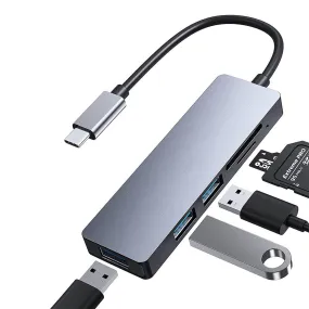 5 in 1 Type-C Docking Station 5Gbps USB-C Hub SD/TF Card Reader USB3.0 2.0 PD Splitter Adaptor for PC Computer