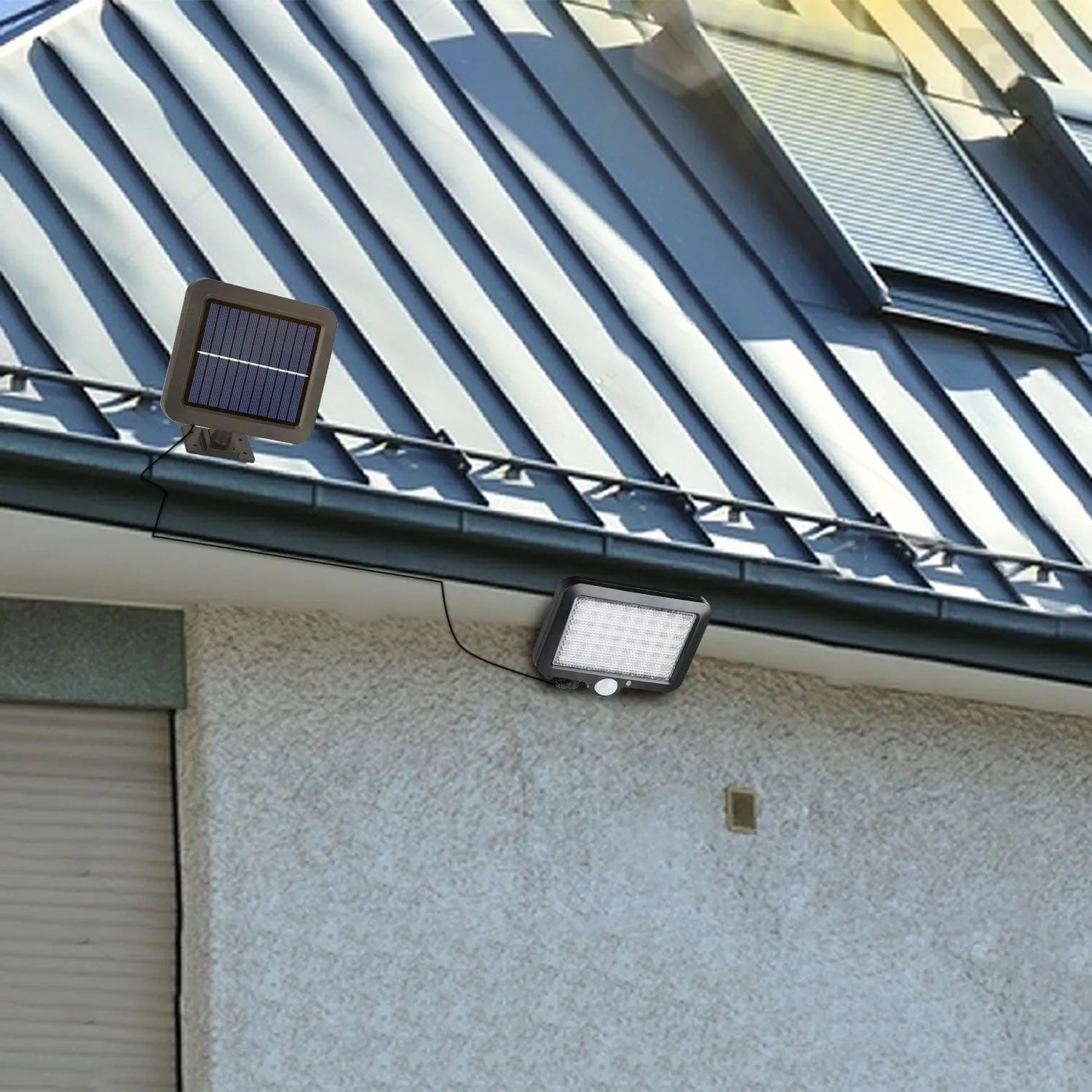 56 LEDs Outdoor Solar Security Flood Light