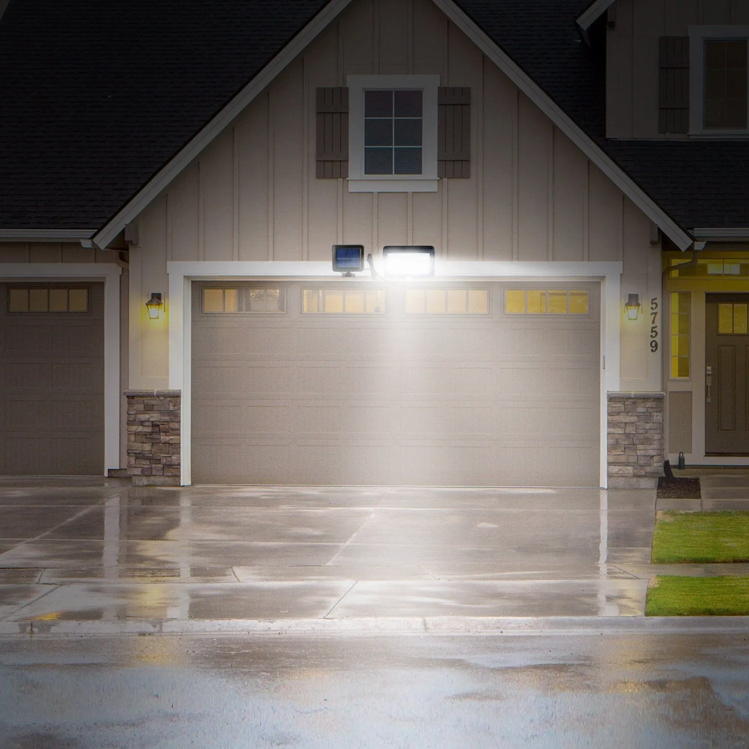 56 LEDs Outdoor Solar Security Flood Light