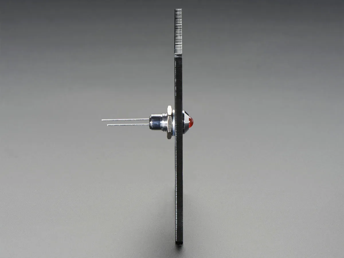 5mm Chromed Metal Wide Convex Bevel LED Holder - Pack of 5