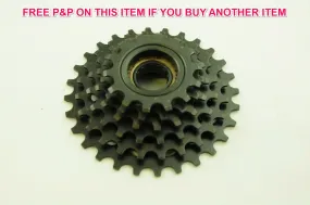 6 SPEED FREEWHEEL BLOCK SCREW ON CASSETTE 14-28 TEETH NON INDEX IDEAL RACER NOS