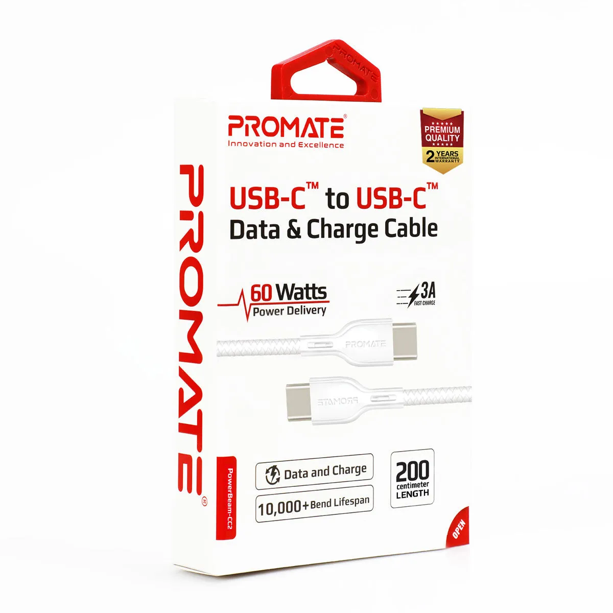 60W Power Delivery Enabled USB-C to USB-C Data Sync & Charge Cable