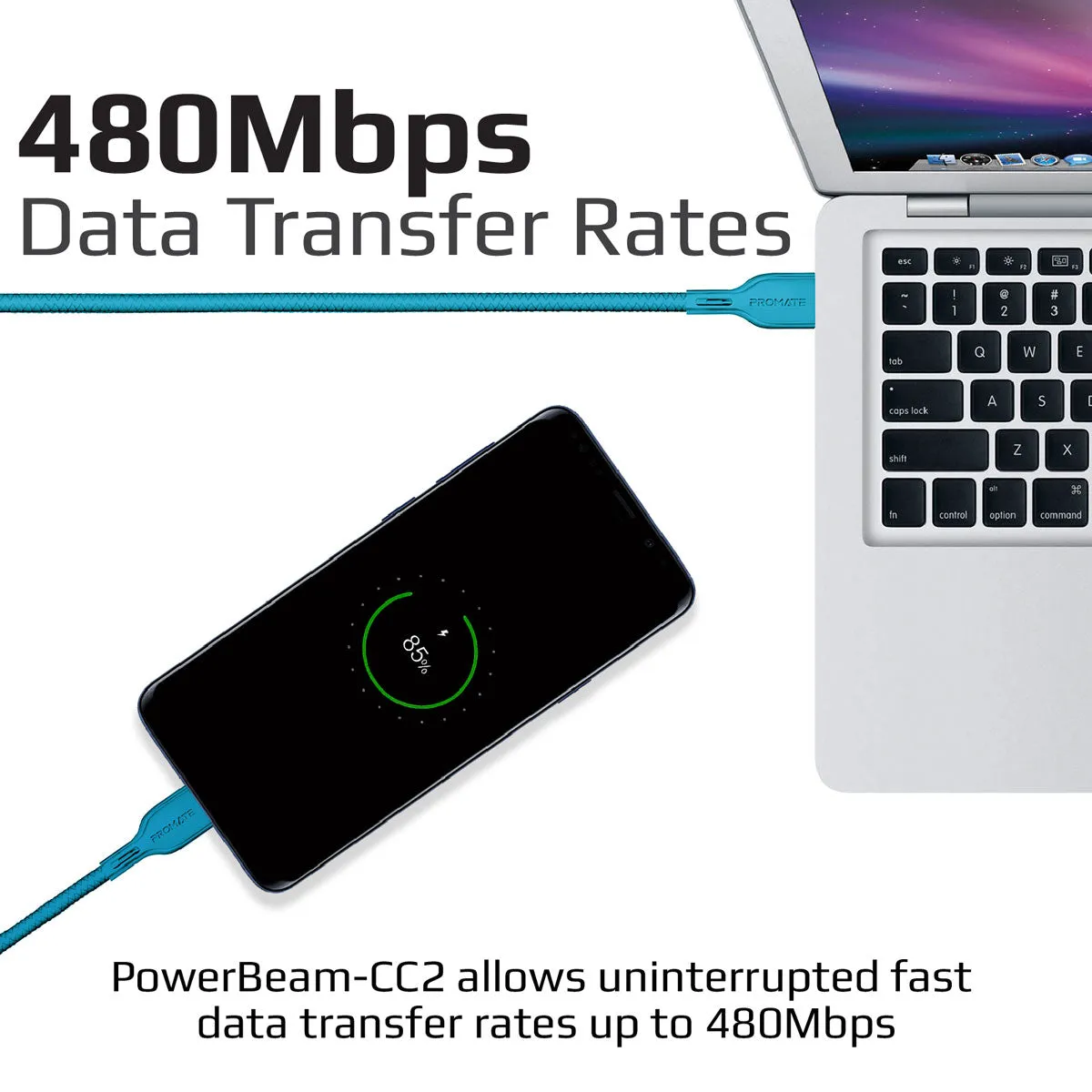 60W Power Delivery Enabled USB-C to USB-C Data Sync & Charge Cable