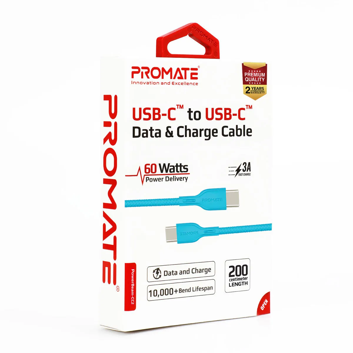 60W Power Delivery Enabled USB-C to USB-C Data Sync & Charge Cable