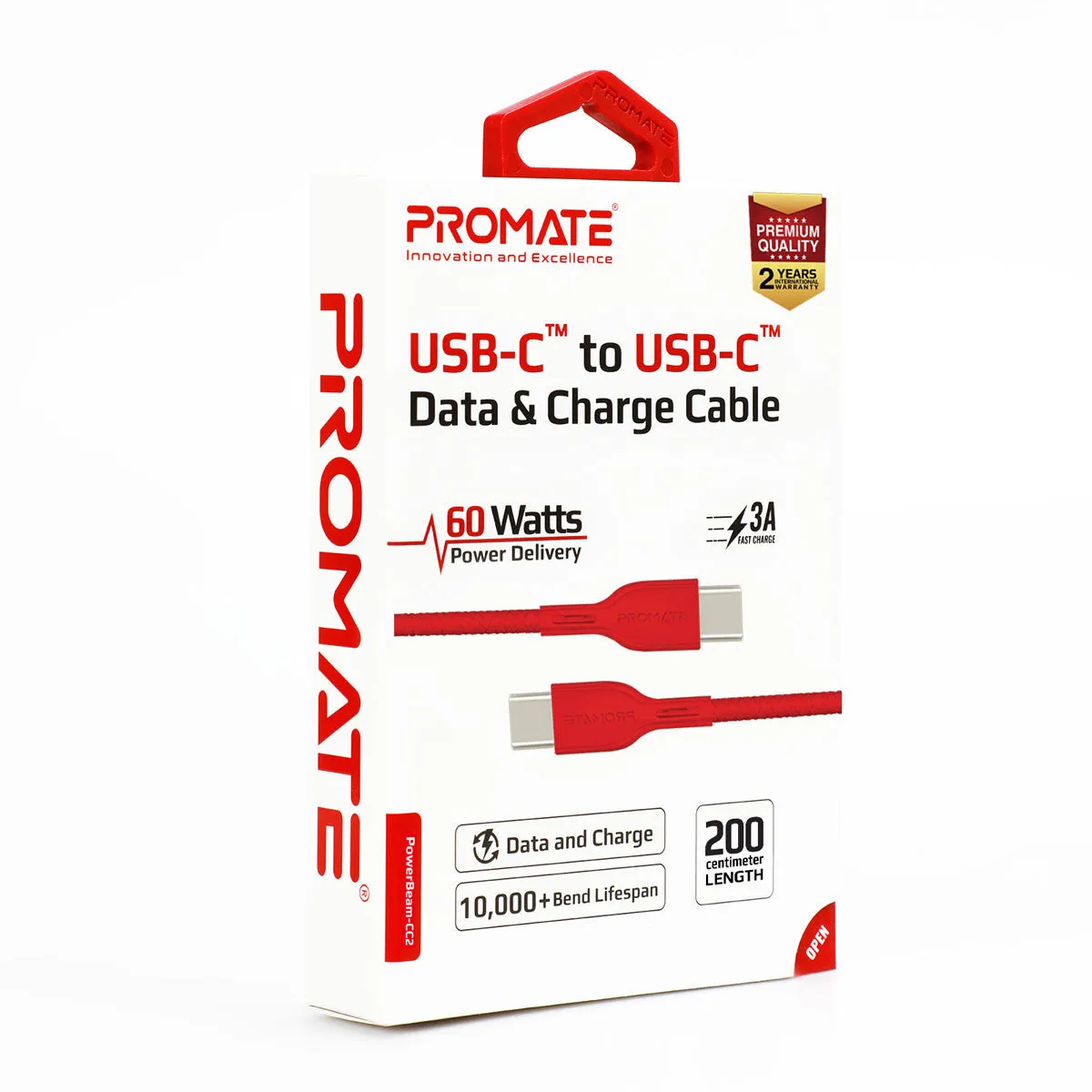 60W Power Delivery Enabled USB-C to USB-C Data Sync & Charge Cable