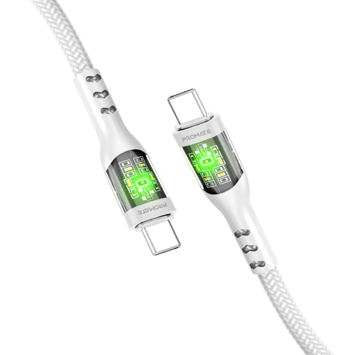 60W Power Delivery Ultra-Fast USB-C Cable with Transparent Shells