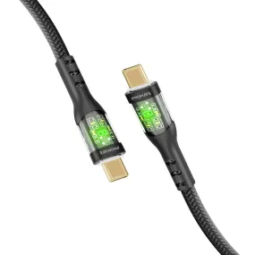 60W Power Delivery Ultra-Fast USB-C Cable with Transparent Shells