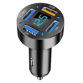 66W 4 Ports USB Car Charger Fast Charging PD Quick Charge 3.0 USB
