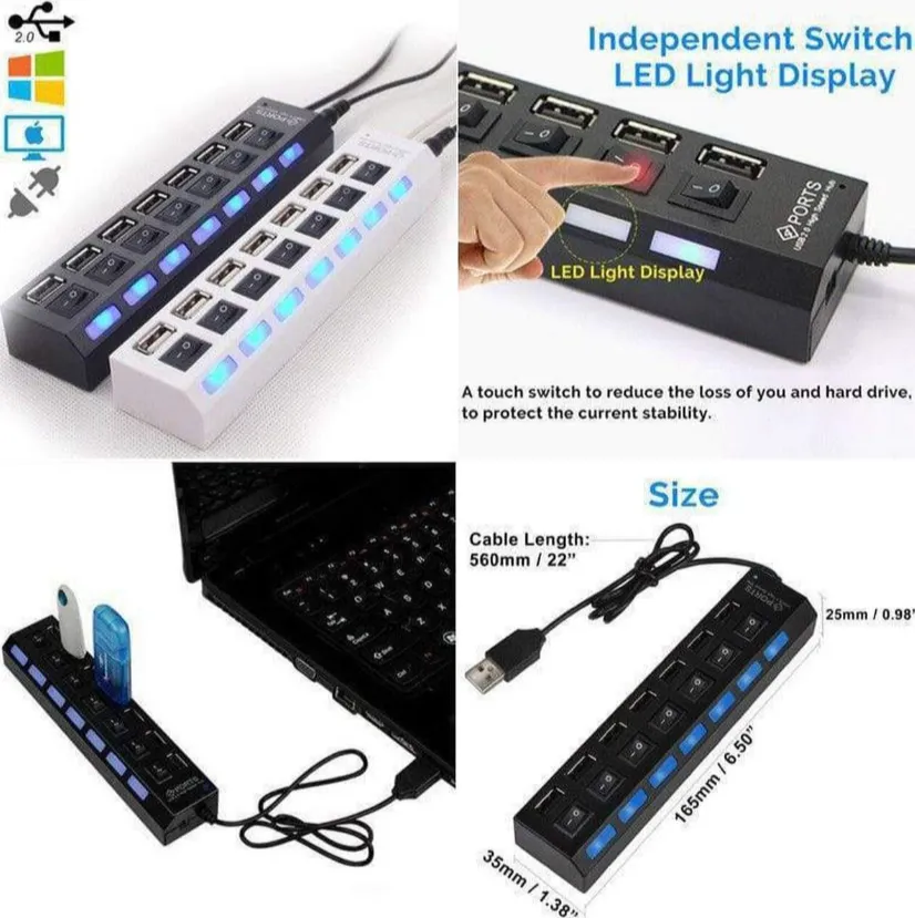 7 Port High Speed Usb 2.0 Hub