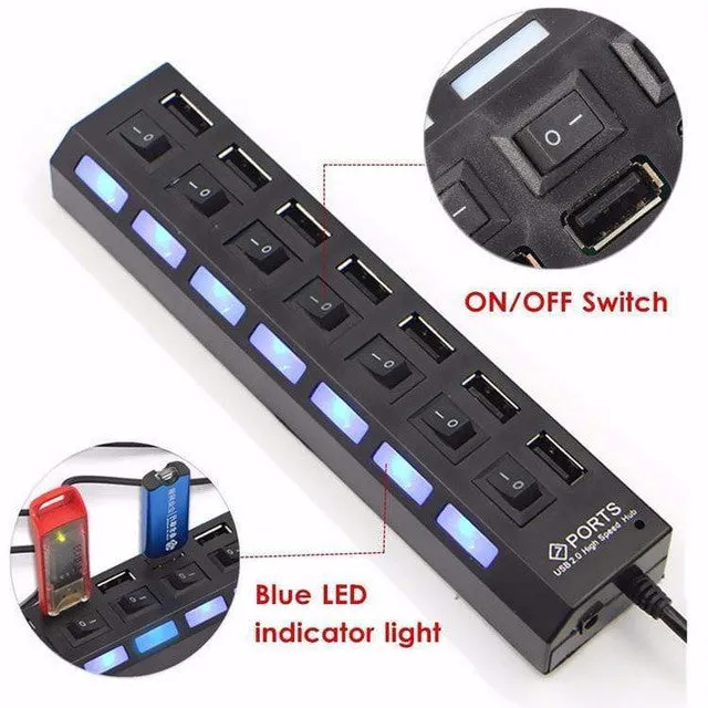 7 Port High Speed Usb 2.0 Hub