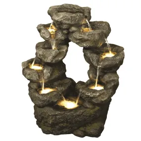 9 Fall Stacked Rock Water Feature