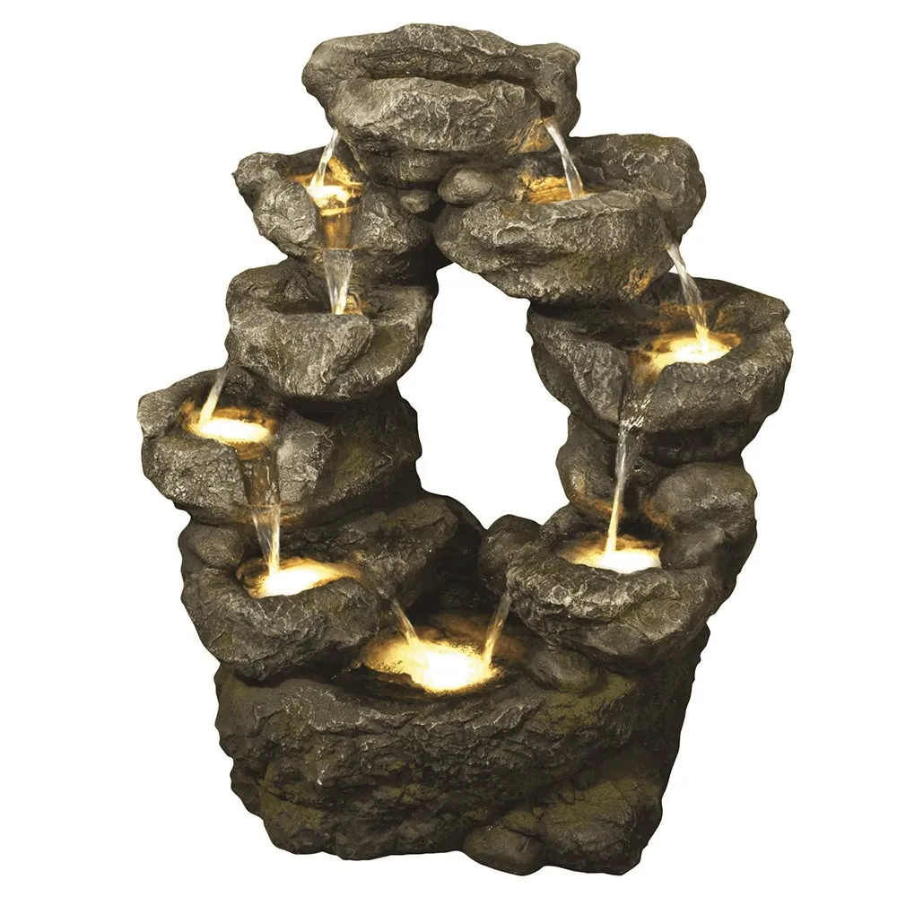 9 Fall Stacked Rock Water Feature