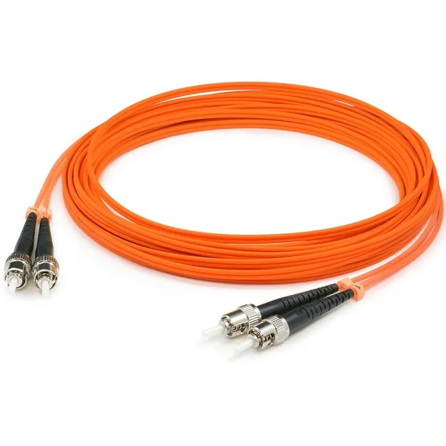 AddOn 8m ST (Male) to ST (Male) Orange OM1 Duplex Fiber OFNR (Riser-Rated) Patch Cable ADD-ST-ST-8M6MMF