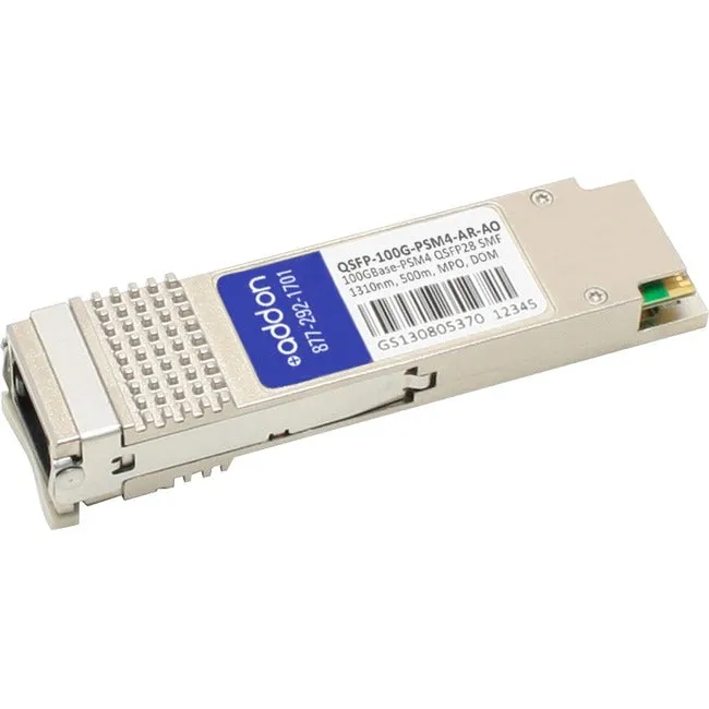 Addon Arista Networks Qsfp-100G-Psm4 Compatible Taa Compliant 100Gbase-Psm4 Qsfp28 Transceiver (Smf, 1310Nm, 500M, Mpo, Dom)