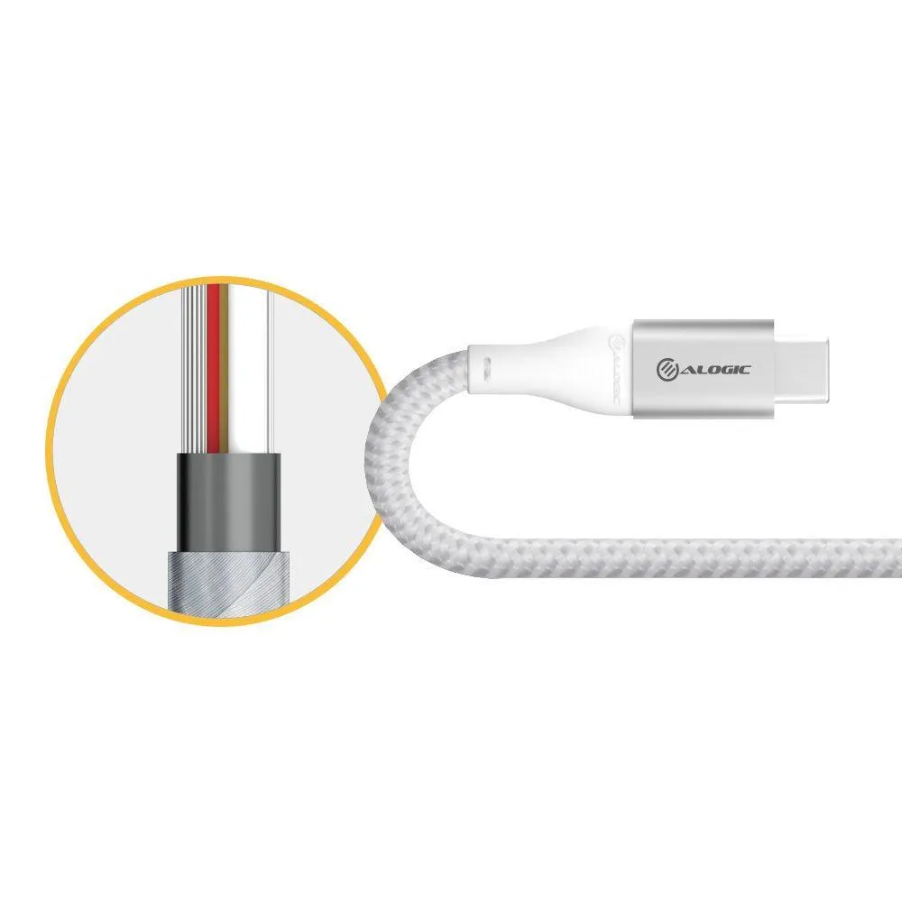 ALOGIC USB 2.0 | USB-C - USB-A | M|M | 480Mbps | 0.3 m (ULCA2030-SLV)