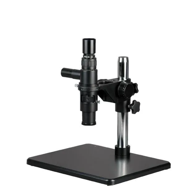 AmScope H800 Series Zoom Inspection Monocular Stereo Microscope 1X-7X Magnification with Coaxial Light on Table Stand   Optional USB Camera