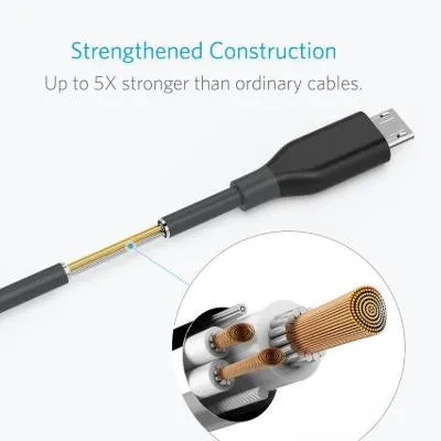 Anker PowerLine Micro USB Durable Charging Cable (4 inches)