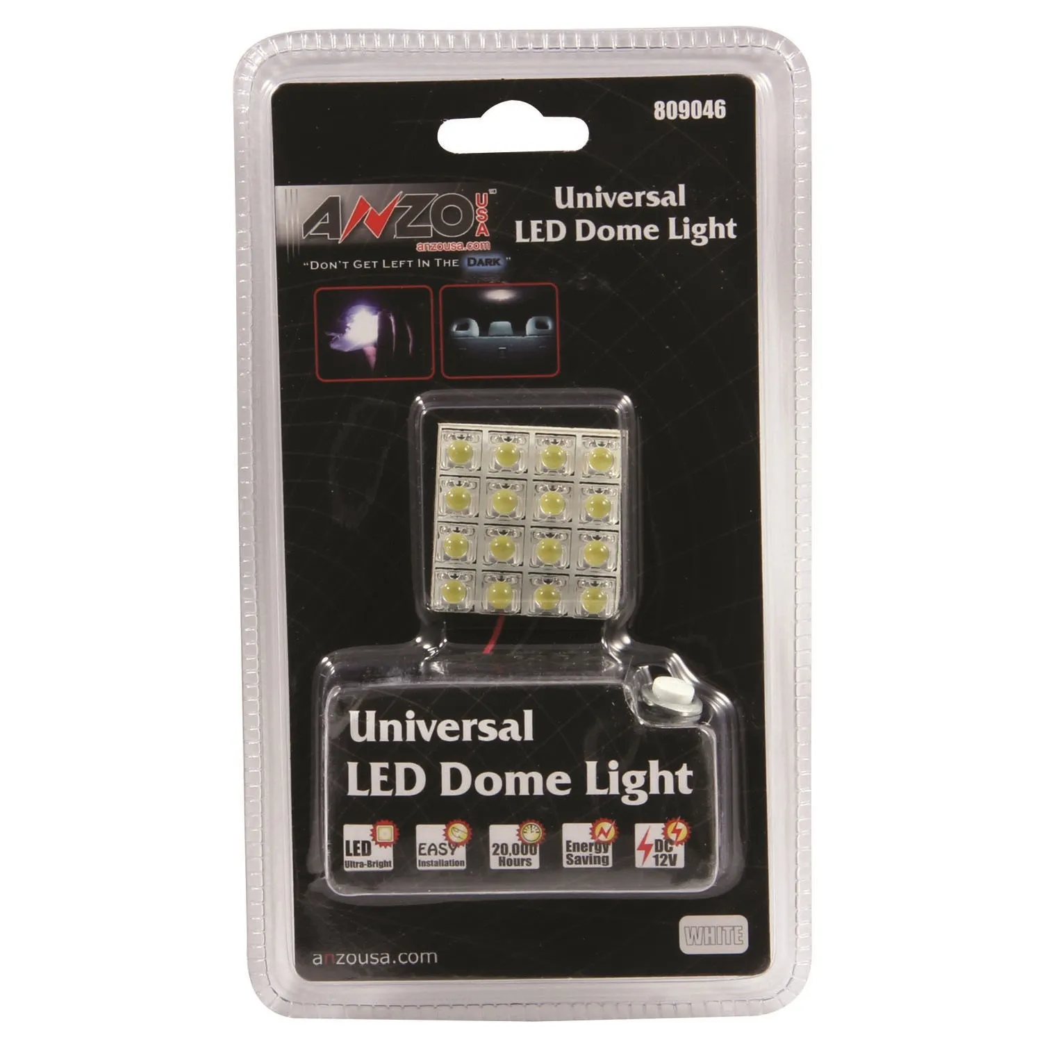 Anzo USA 809046 LED Dome Light Bulb; 16 LEDs; Universal; 1.25 in. x 1.25 in.;