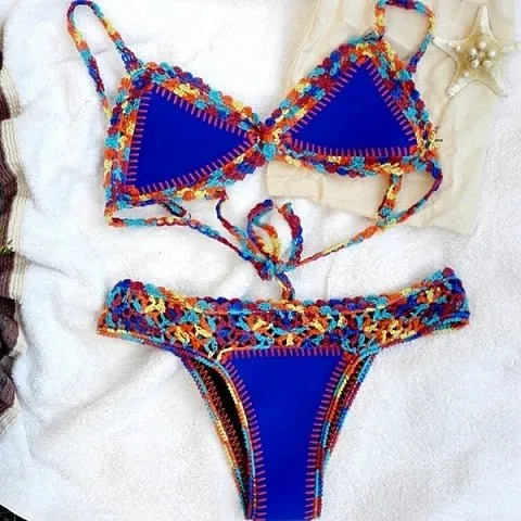 Bahamas Neoprene Crochet Brazilian Bikini