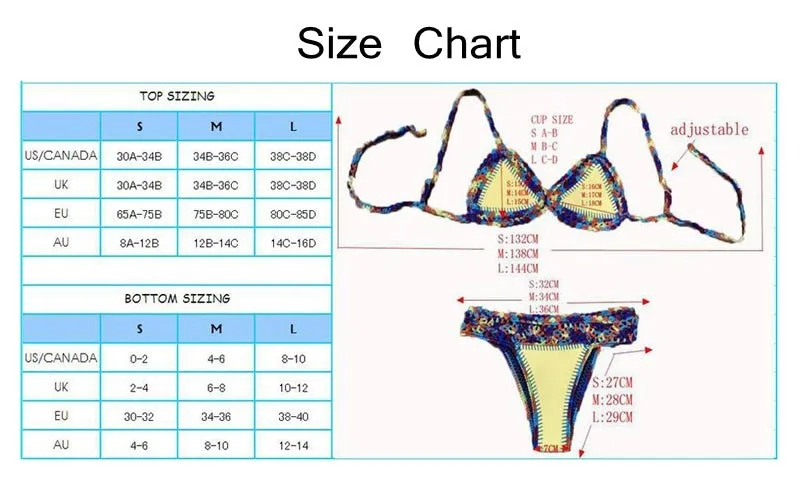 Bahamas Neoprene Crochet Brazilian Bikini