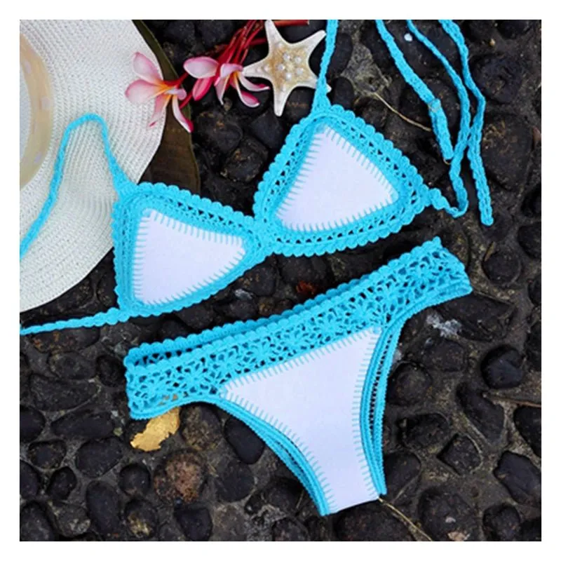 Bahamas Neoprene Crochet Brazilian Bikini