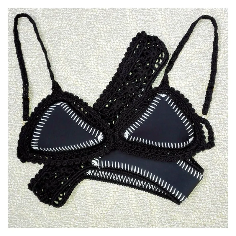Bahamas Neoprene Crochet Brazilian Bikini