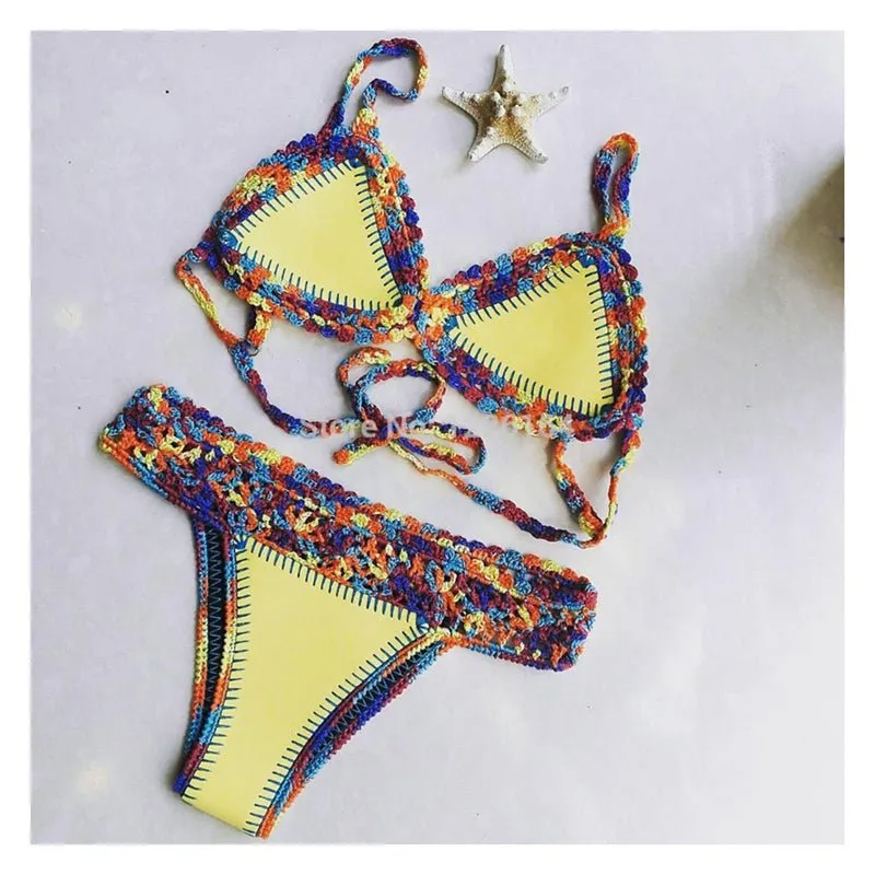 Bahamas Neoprene Crochet Brazilian Bikini