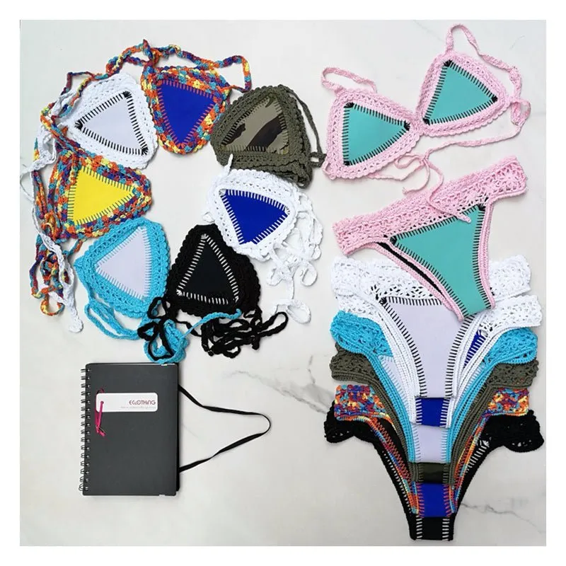 Bahamas Neoprene Crochet Brazilian Bikini