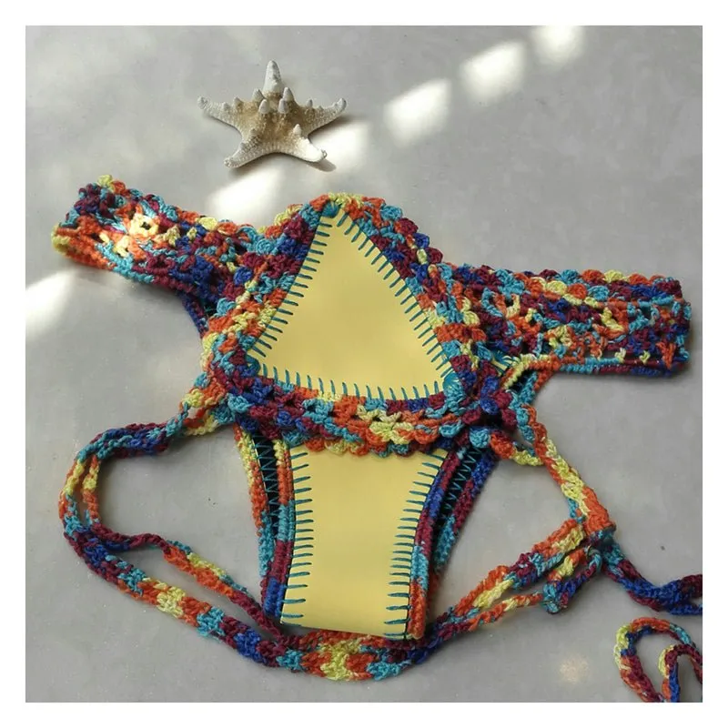 Bahamas Neoprene Crochet Brazilian Bikini