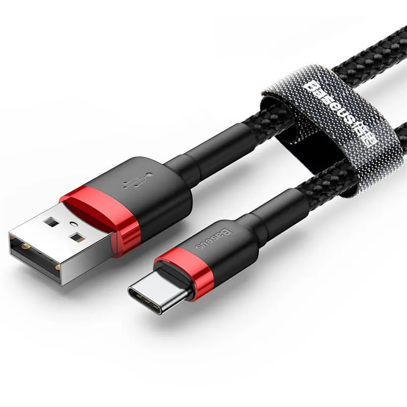 BASEUS 1M USB-C Charging Cable (3A) | Cafule Series QC3.0 Type-C Fast Charger Cable
