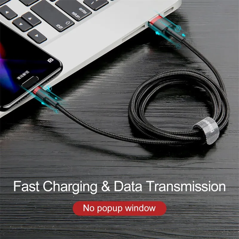 BASEUS 2M USB-C Charging Cable (2A) | Cafule Series Type-C Fast Charger Cable