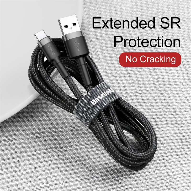 BASEUS 2M USB-C Charging Cable (2A) | Cafule Series Type-C Fast Charger Cable