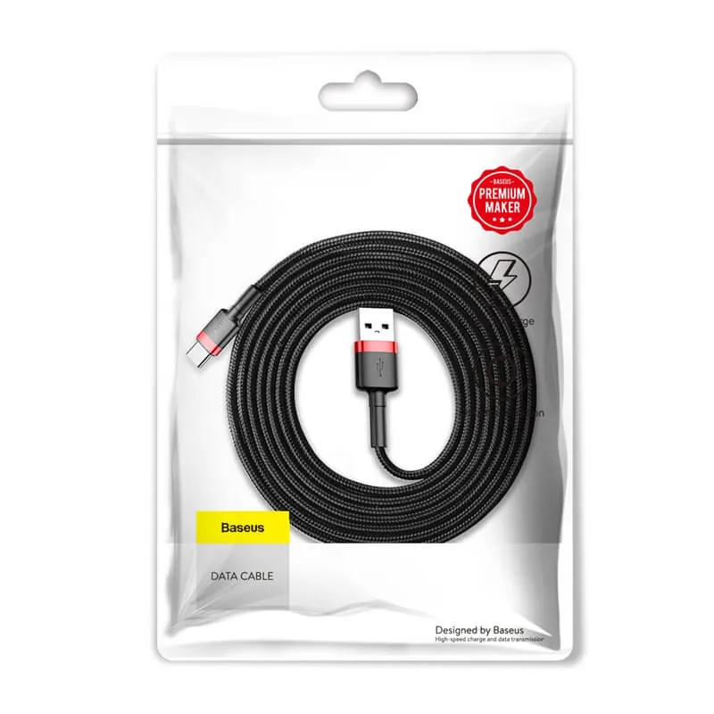 BASEUS 2M USB-C Charging Cable (2A) | Cafule Series Type-C Fast Charger Cable