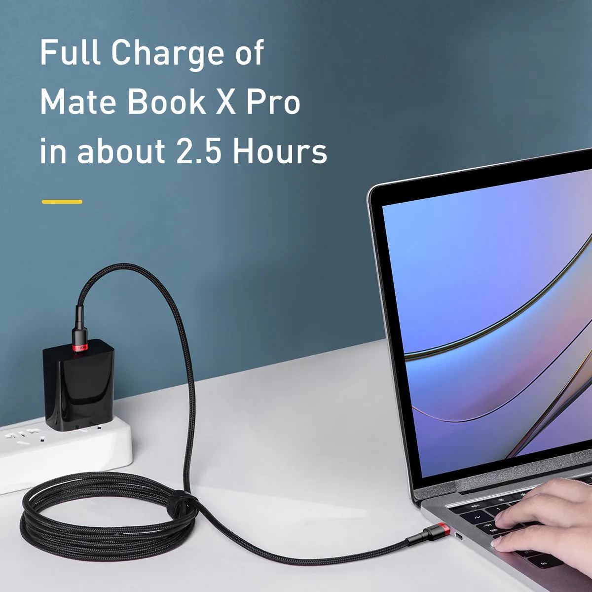 BASEUS PD 100W USB-C to USB-C Charging Cable (2M) | Cafule Series QC3.0 Type-C Fast Charger Cable