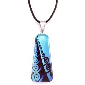 Blue Trapeze Fern Pendant