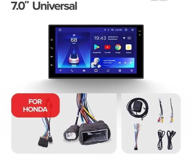 Car Dealz 7" Android 10.0 Universal Stereo Nissan Toyota Hyundai Honda w CAM Head Unit