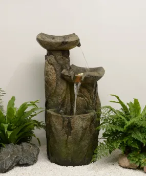 Cascading Fountain With  3 Warm White Led Lights