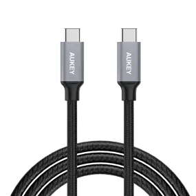 CB-CD6 2M USB C To USB C Quick Charge 3.0 Durable Braided Nylon Cable