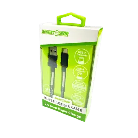 Charging Cable Indestructible USB to USB-C 4FT 2.4 Amp - 3 Pieces Per Pack 24613