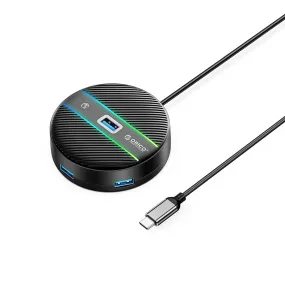 [CLEARANCE] ORICO 4-IN-1 USB HUB 5GBPS RGB (0.3M,1.8M) Type-C Cable with 4-Port USB 3.0 | Windows, Linux & macOS Support | for PCs, Computer Desktops & Laptops | USB Hubs & Docking Stations | YSR2-C3