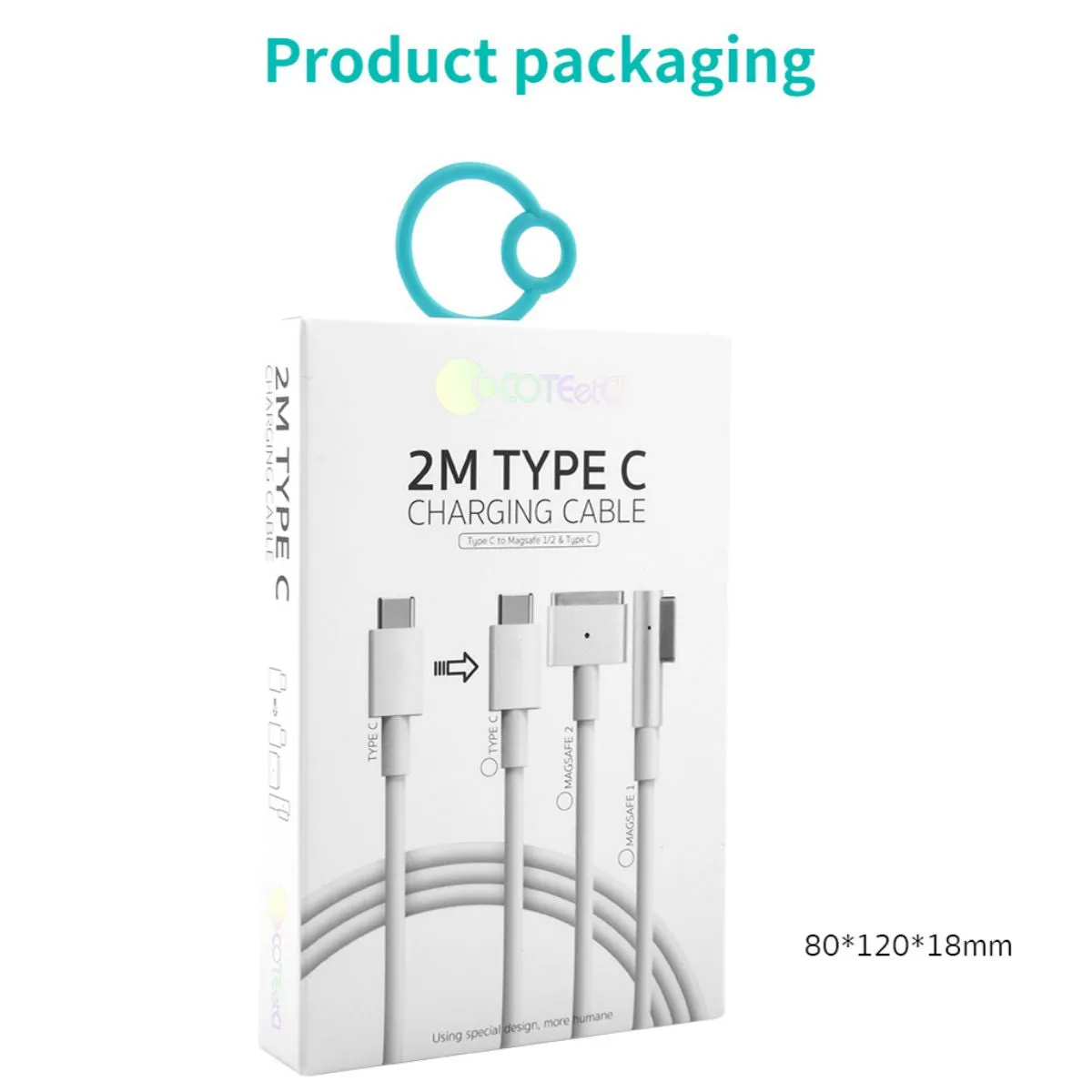COTECi Macbook USB C to USB C Charging Cable 100W 2M - 16001-CC