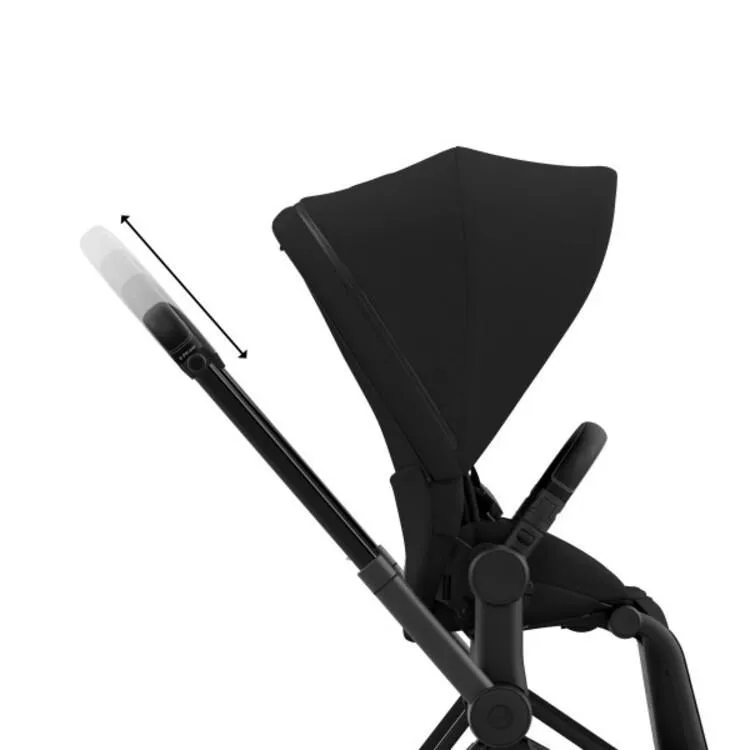 Cybex E-Priam 2 Stroller - Matte Black Frame   Deep Black Seat Pack