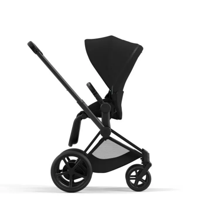Cybex E-Priam 2 Stroller - Matte Black Frame   Deep Black Seat Pack